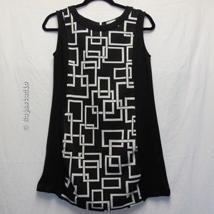 NWOT Geometric Print Black and White Dress